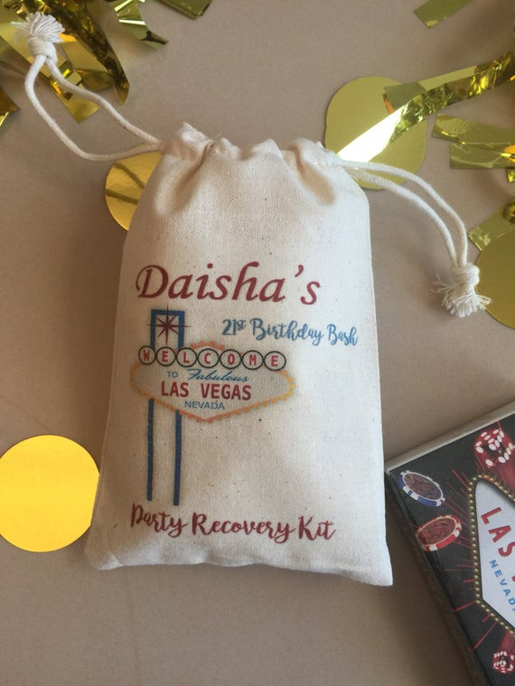Las Vegas Wedding Favors
 10 personalized Las Vegas wedding favor bags destination
