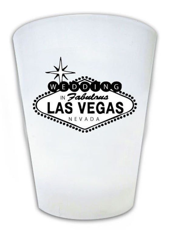 Las Vegas Wedding Favors
 50 Personalized Las Vegas Wedding Favor Plastic Shot by