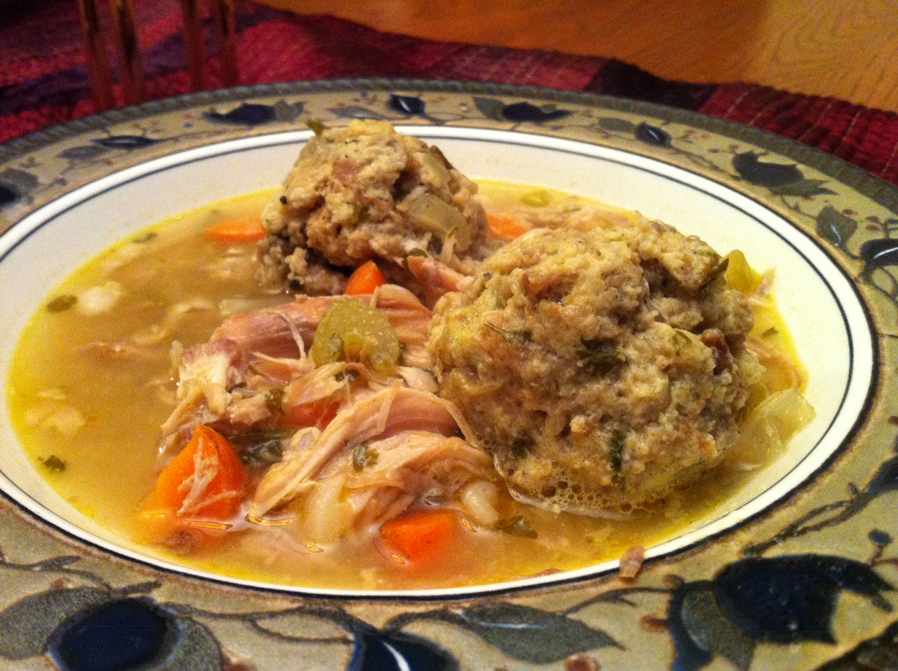 Leftover Turkey Carcass Soup
 Leftover Turkey Soup with Stuffing Dumplings – A Ginger in