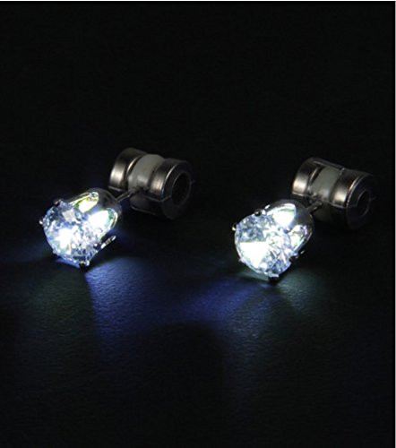 Light Up Earrings
 White LED Earrings Light Up Earrings by Night Ice