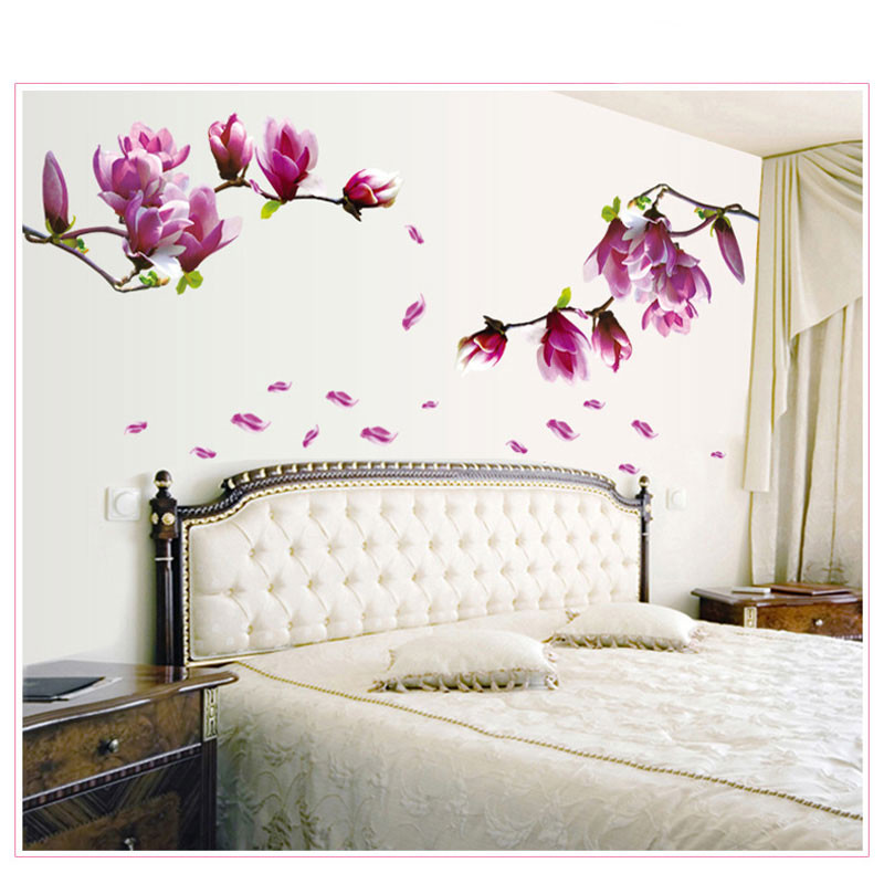 Living Room Wall Decal
 1PCFlower Wall Sticker 3D Vinyl Wall Decals Living Room