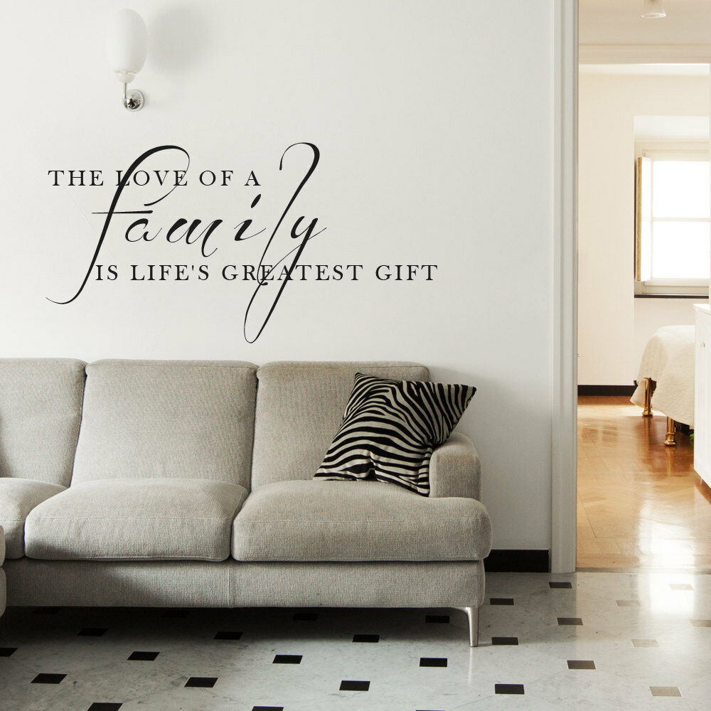Living Room Wall Decal
 LOVE FAMILY GIFT Living Room Wall Art Decal Quote Words