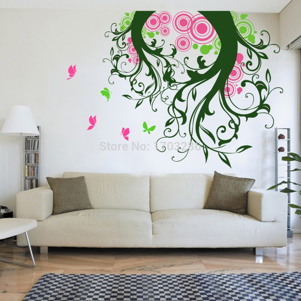 Living Room Wall Decal
 Magic Tree Wall Decal with Butterflies Tree Living Room