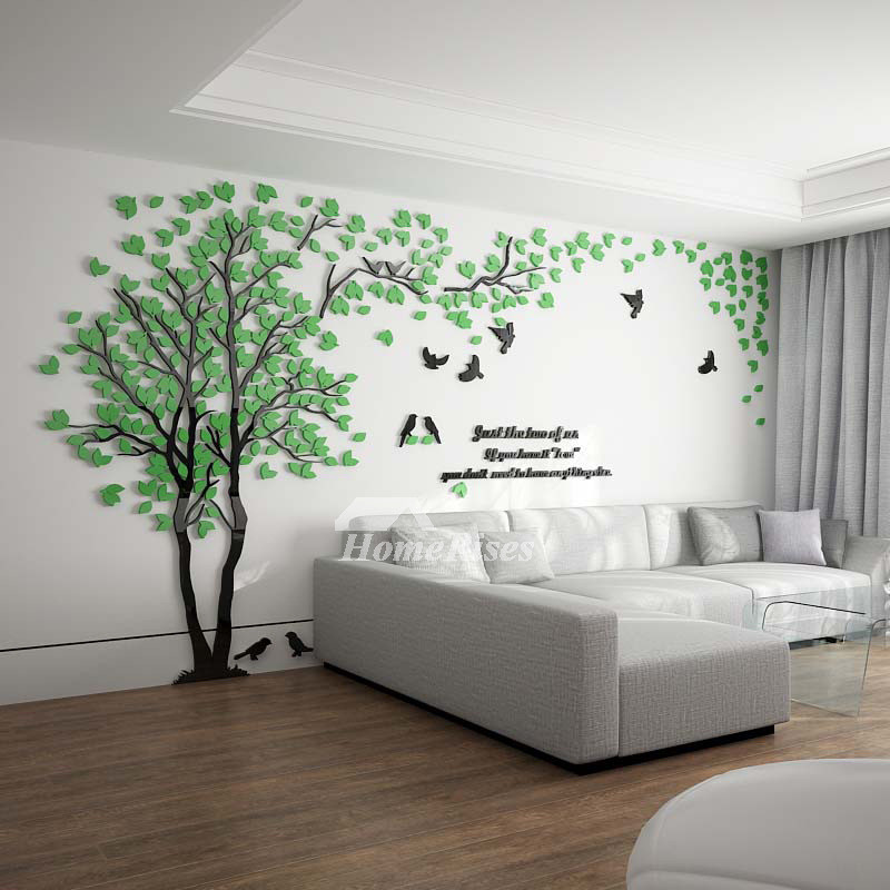 Living Room Wall Decal
 Tree Wall Decal 3D Living Room Green Yellow Acrylic Best
