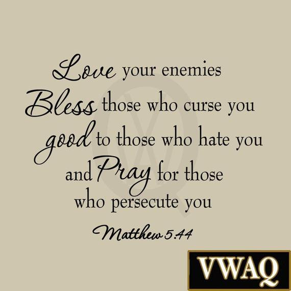 Love Your Enemies Quotes
 Love Your Enemies Matthew 5 44 Wall Decal Bible Quotes