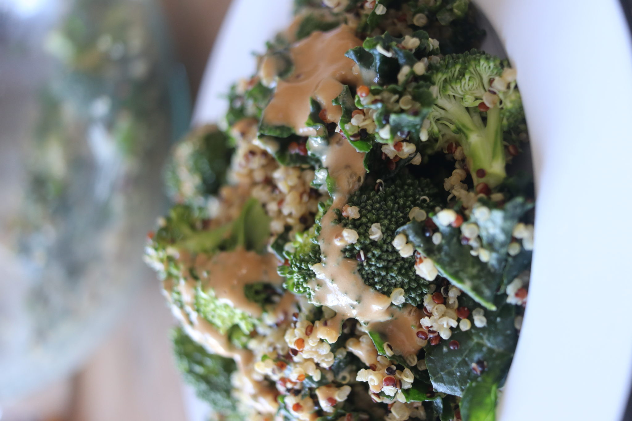 Low Calorie Quinoa Salad
 Quinoa & Kale Salad With Peanut Tahini Dressing Low