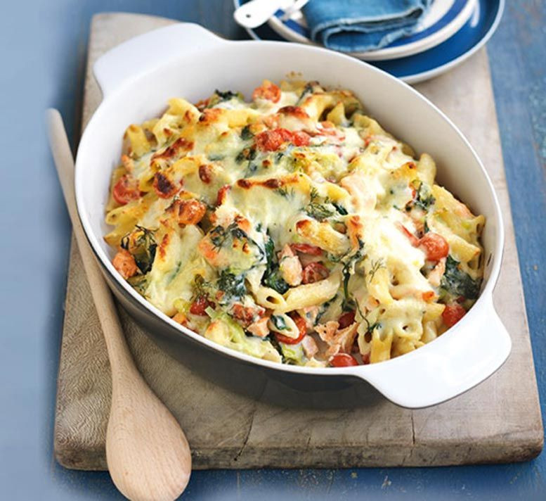Low Fat Salmon Recipes
 Smoked salmon leek and spinach pasta bake