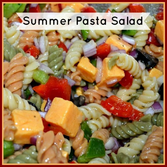 Macaroni Salad With Cheese Cubes
 Summer Pasta Salad Perfect side dish for a BBQ