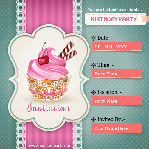 Make Birthday Invitations Online Free
 Create Birthday Party Invitations Card line Free