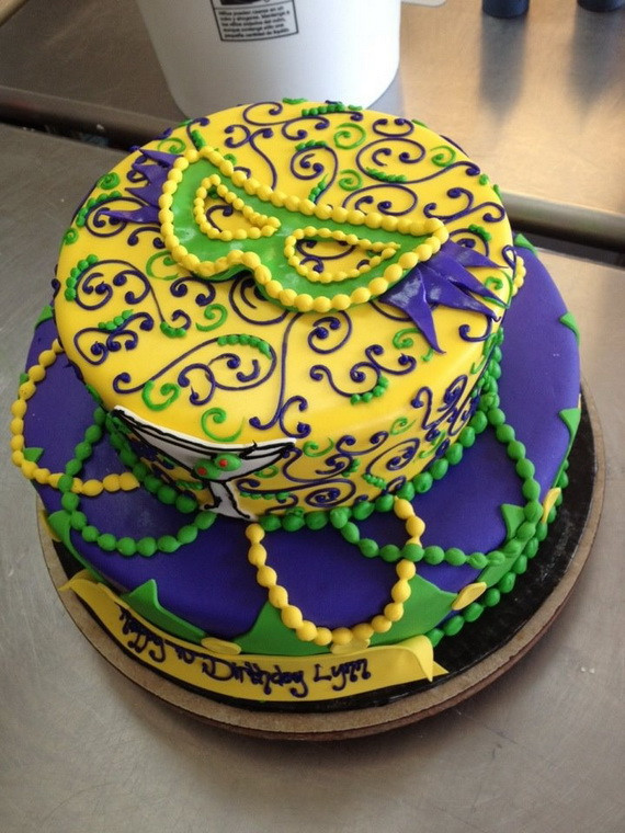 Mardi Gras Birthday Cake
 60 Mardi Gras King Cake Ideas family holiday guide