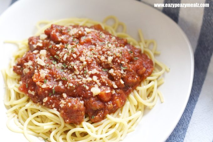 Meat Spaghetti Sauce
 Spaghetti with Meat Sauce Eazy Peazy Mealz