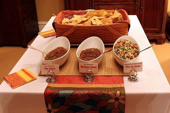 Mexican Dinner Parties
 chips & salsa station Fiesta Pinterest
