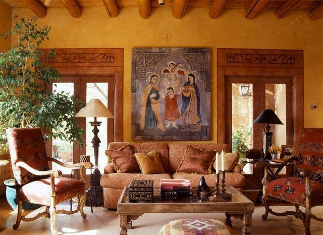 Mexican Living Room Decor
 Best Hacienda Decorating Style Interior Design
