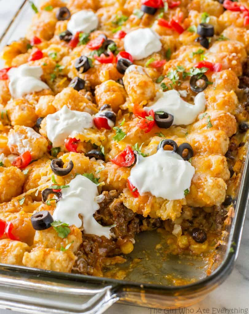 Mexican Taco Casserole
 Tater Taco Casserole The Girl Who Ate Everything