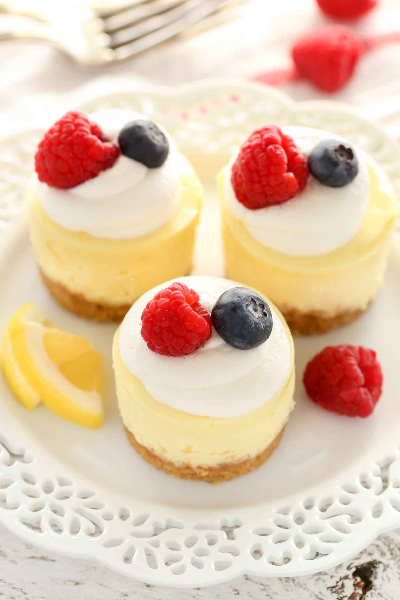 Mini Cheese Cake Cupcakes
 Mini Lemon Cheesecakes Live Well Bake ten