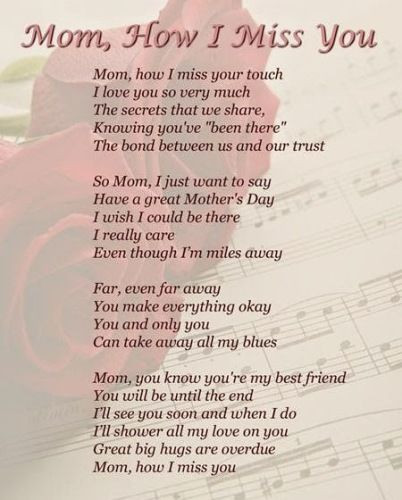 Missing My Mother Quotes
 Happy Mothers day in Heaven Mom Quotes 2017 I Miss
