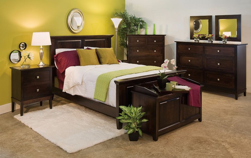 Modern Wood Bedroom Furniture
 Luxury Amish Bedroom Set 6 Pc Venice Modern Solid Wood