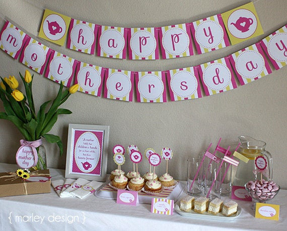 Mother's Day Party Ideas
 Printable Mother s Day Tea Party Brunch Printables Instant