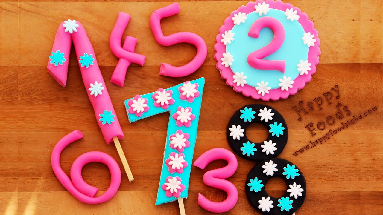 Number Birthday Cakes
 How to Make Fondant Numbers for Birthday Cake