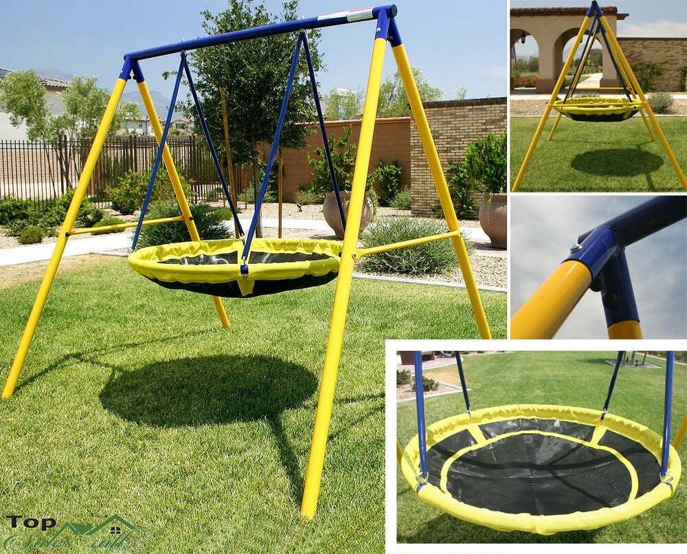 Outdoor Swing Sets For Kids
 Playground Swing Set Toddler Outdoor Backyard Kids UFO