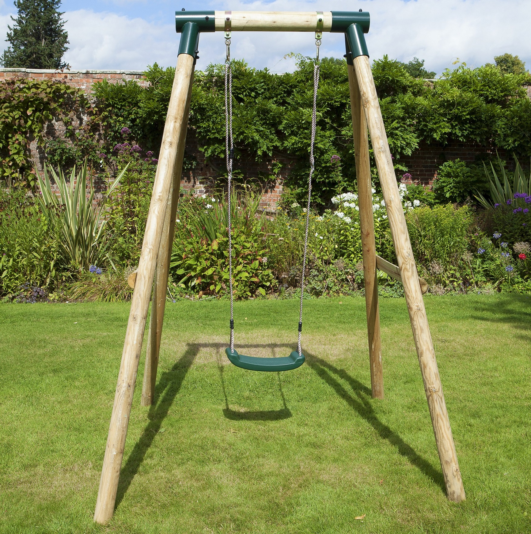 Outdoor Swing Sets For Kids
 Rebo Kids Wooden Garden Swing Set Childrens Swings Solar