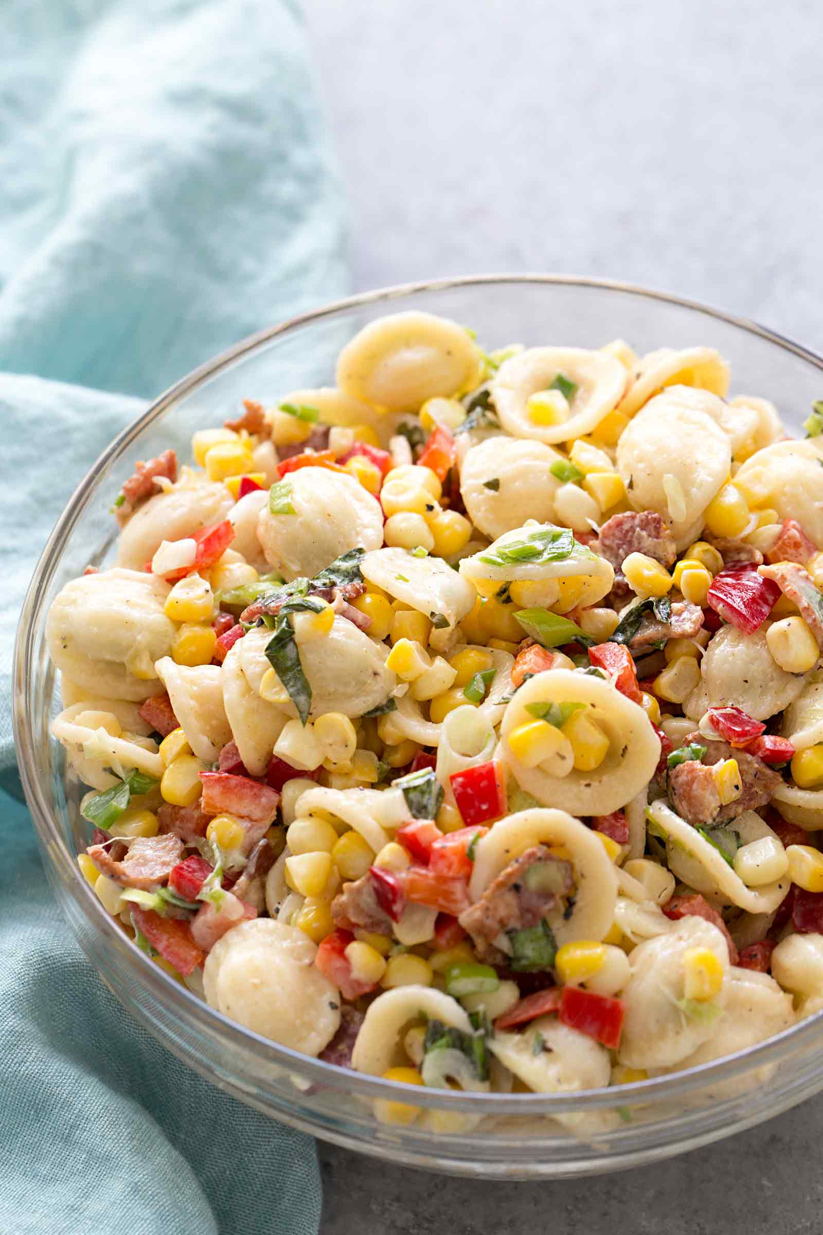 Pasta Salad With Bacon
 Pasta Salad with Corn Bacon and Buttermilk Ranch