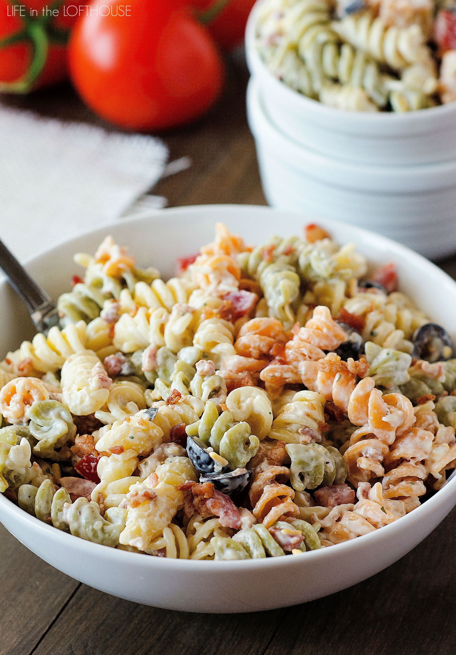 Pasta Salad With Bacon
 Bacon Ranch Pasta Salad Life In The Lofthouse