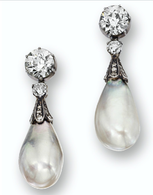 Pearl Diamond Earrings
 Marie Poutine s Jewels & Royals Pearl and Diamond Earrings