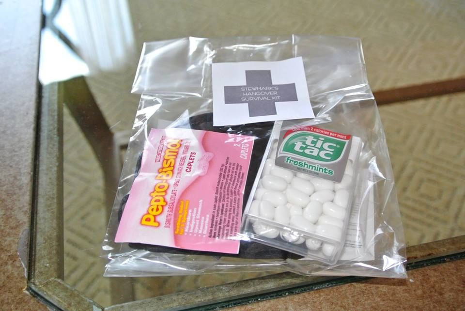 Pi Day Party Favors
 DIY Hangover Kit for BMs