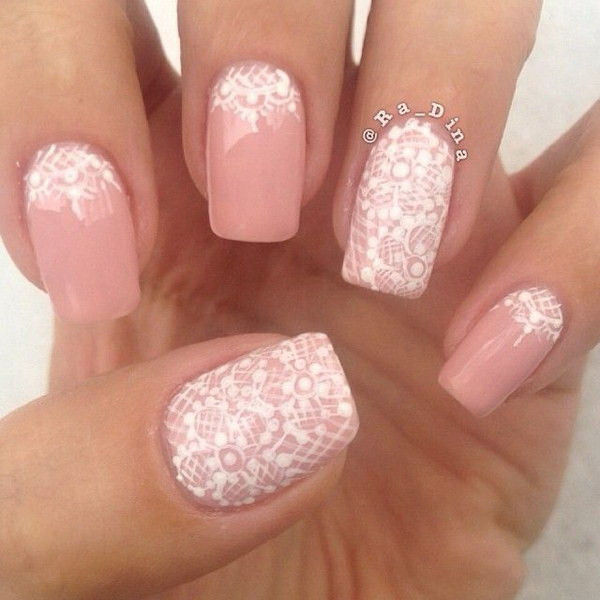 Pink And White Nail Designs
 50 Lovely Pink and White Nail Art Designs
