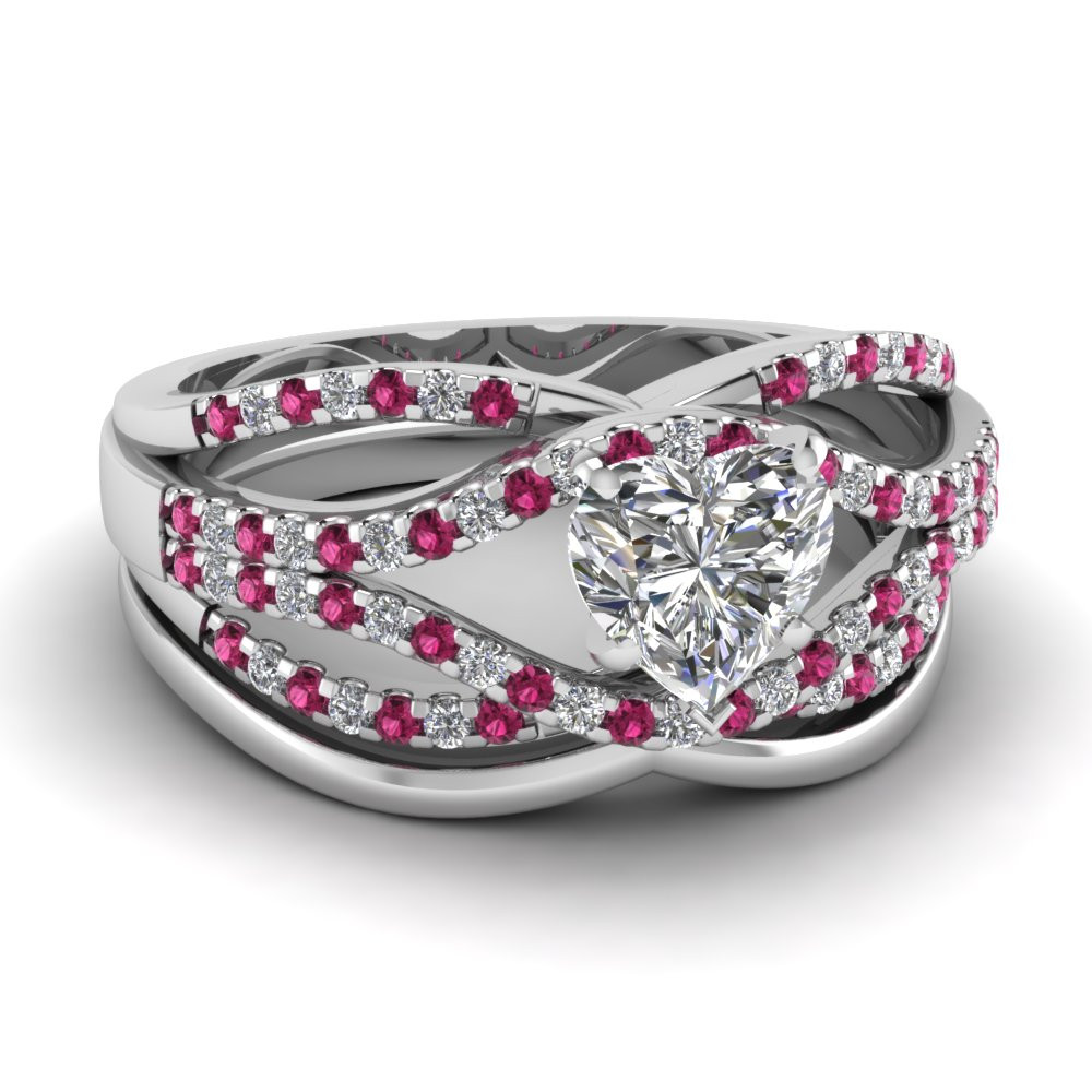 Pink Sapphire Wedding Rings
 Buy Affordable Pink Sapphire Wedding Ring Sets line