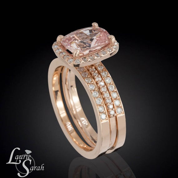 Pink Sapphire Wedding Rings
 Pink Sapphire Engagement Ring Rose Gold Wedding Ring
