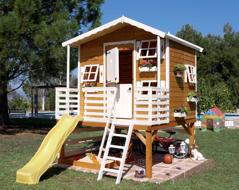 Play House For Kids Outdoor
 Wood Outdoor Playhouses for Girls and Boys from Green