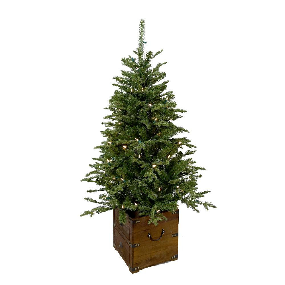 Porch Christmas Tree
 Home Accents Holiday 4 ft Pre Lit Frasier Artificial