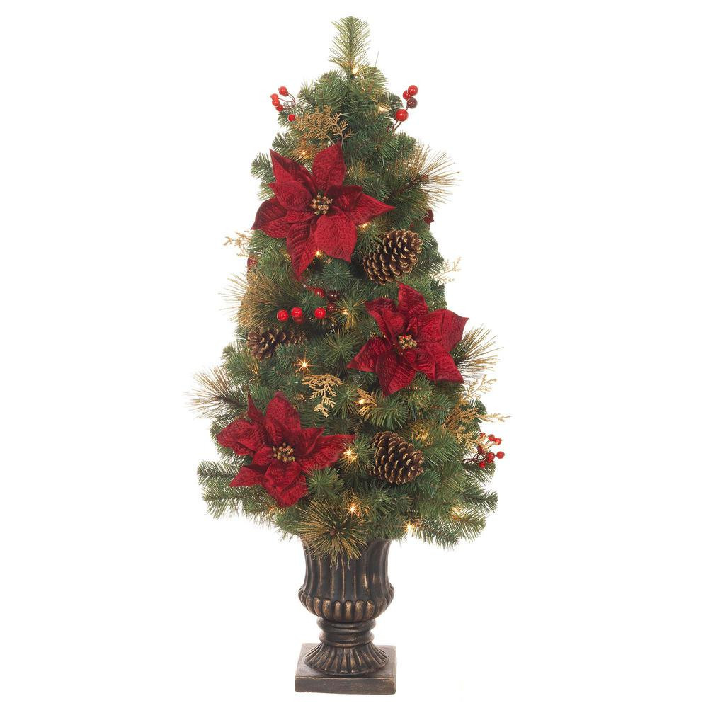 Porch Christmas Tree
 Home Accents Holiday 4 ft Pre Lit Incandescent Gold