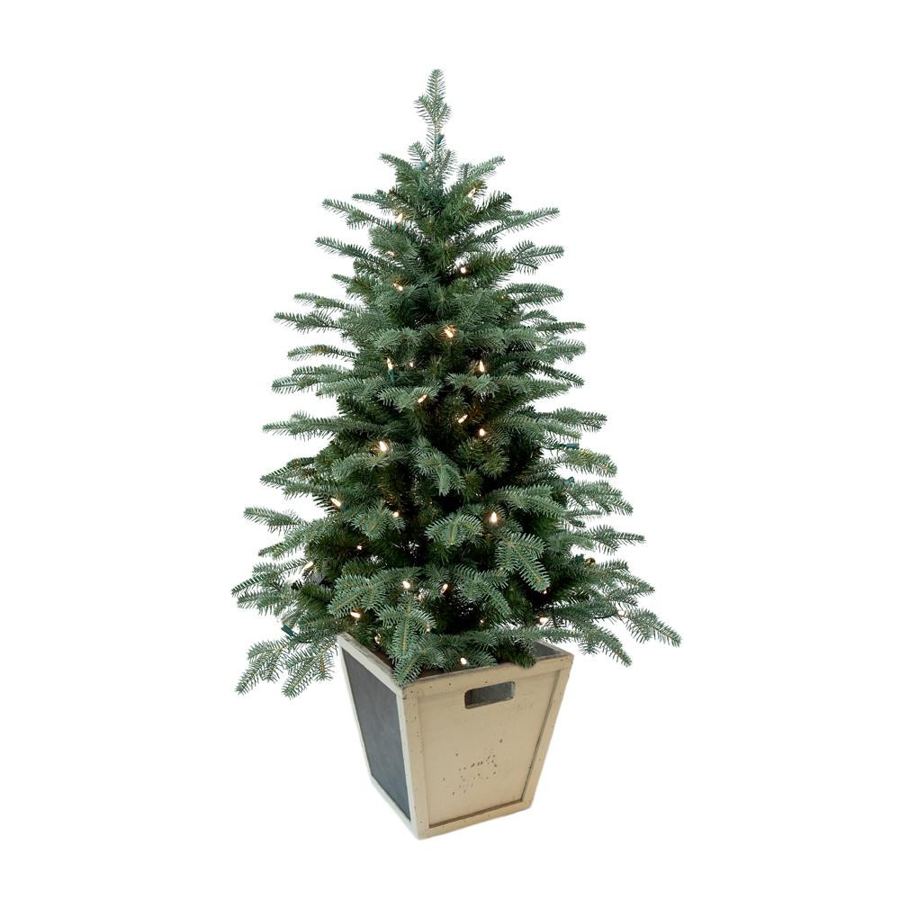Porch Christmas Tree
 Home Accents Holiday 4 ft Pre Lit Balsam Artificial