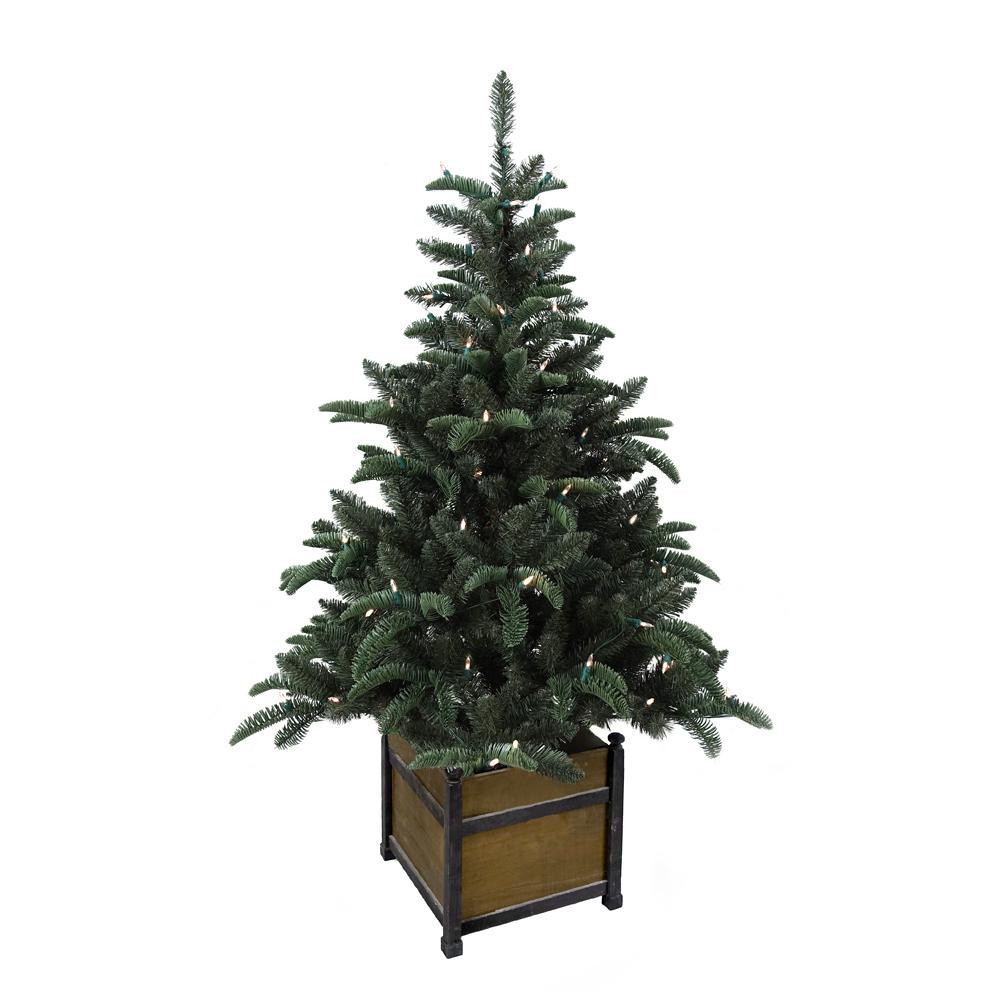 Porch Christmas Tree
 Home Accents Holiday 4 ft Pre Lit Noble Artificial