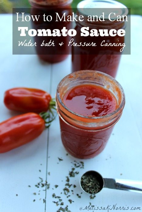 Pressure Canning Tomato Sauce
 How to Make and Can Tomato Sauce