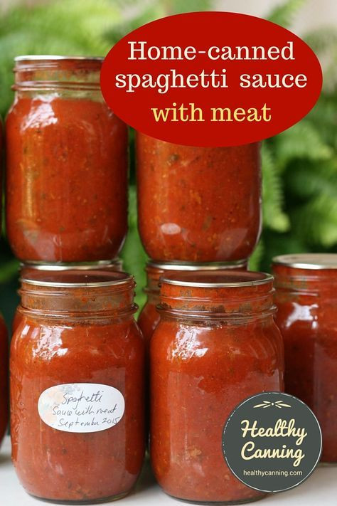 Pressure Canning Tomato Sauce
 Spaghetti sauce with meat Recipe