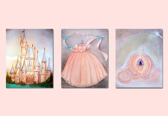 Princess Baby Room Decor
 Princess Decor Baby Girl Nursery Nursery prints by