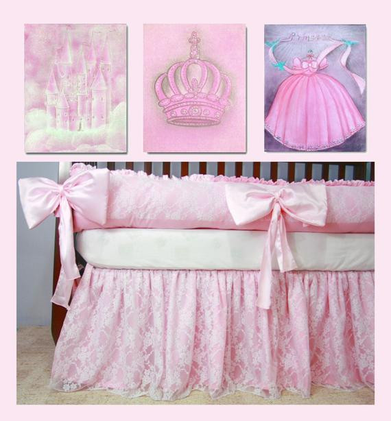Princess Baby Room Decor
 Baby Girl Nursery Princess Decor Princess SET of 3 by