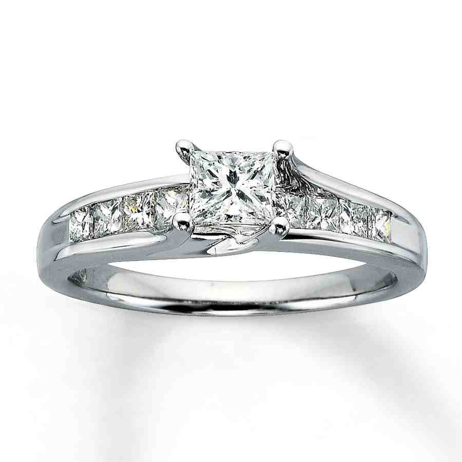 Princess Cut Diamond Engagement Rings White Gold
 Princess Cut Diamond Engagement Rings White Gold Wedding