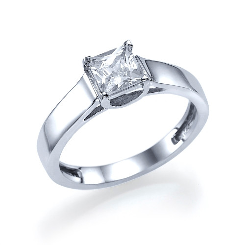 Princess Cut Diamond Engagement Rings White Gold
 75 CT Princess Cut Diamond Engagement Ring 14k White Gold