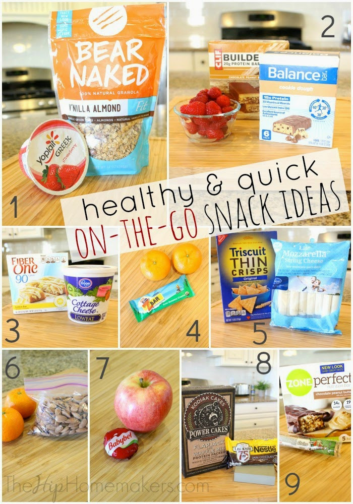 Quick Healthy Snacks On The Go
 The Hip Homemakers Quick & Healthy The Go Snack Ideas