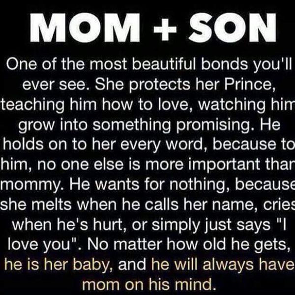 Quote About Mother And Son
 Mother and Son Quotes 50 Best Sayings for Son from Mom