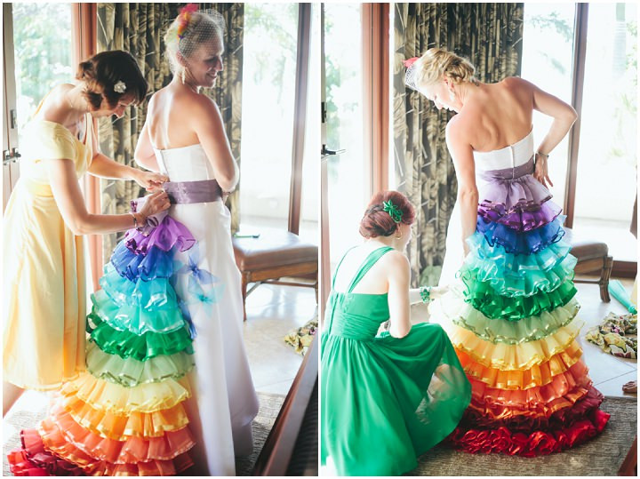 Rainbow Themed Wedding
 Rainbow Themed Beach Wedding in Costa Rica Boho Weddings