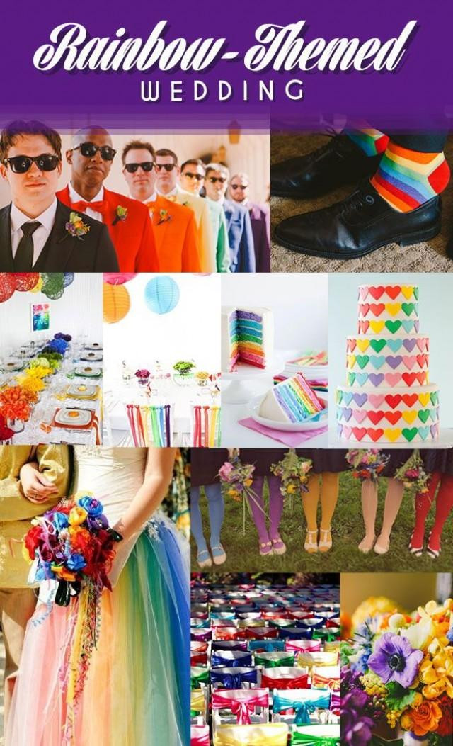 Rainbow Themed Wedding
 Rainbow Wedding Rainbow Themed Wedding Inspiration