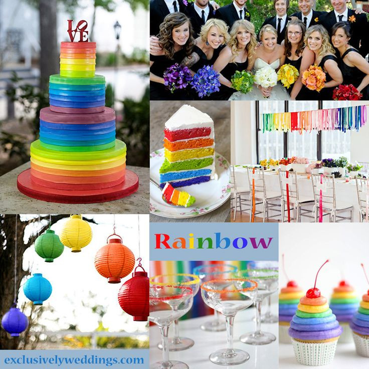 Rainbow Themed Wedding
 29 best Rainbow Wedding images on Pinterest