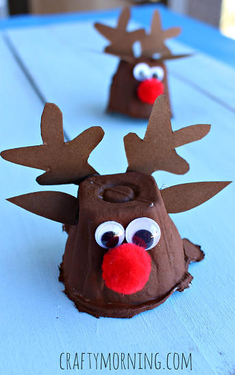 Reindeer Craft For Kids
 Adorable Recycled Egg Carton Reindeer