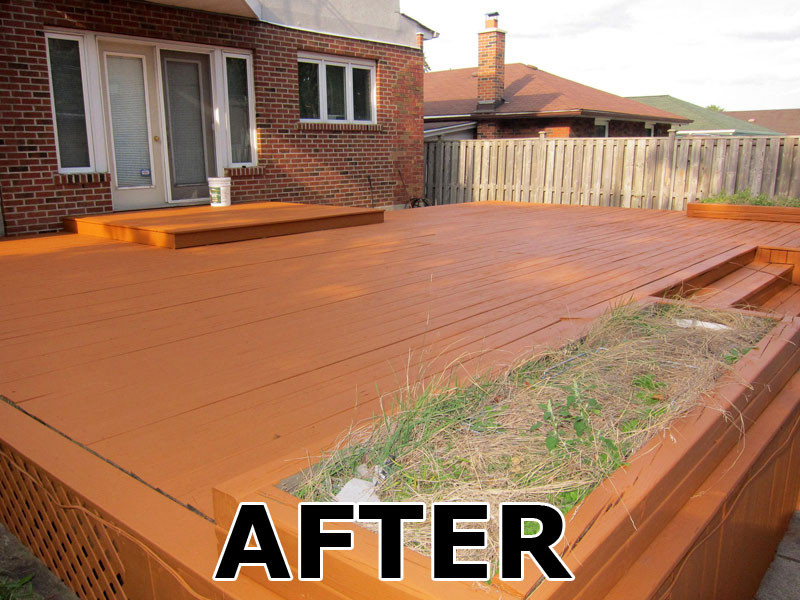 Repainting A Deck
 Toronto Deck Staining and Fence Staining Contractor